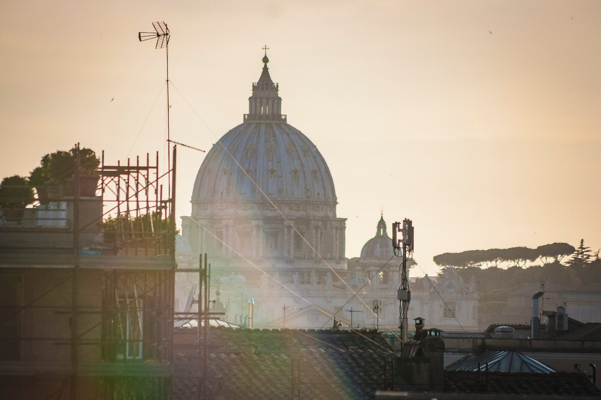 St. Peter's Basilica at dusk, Rome